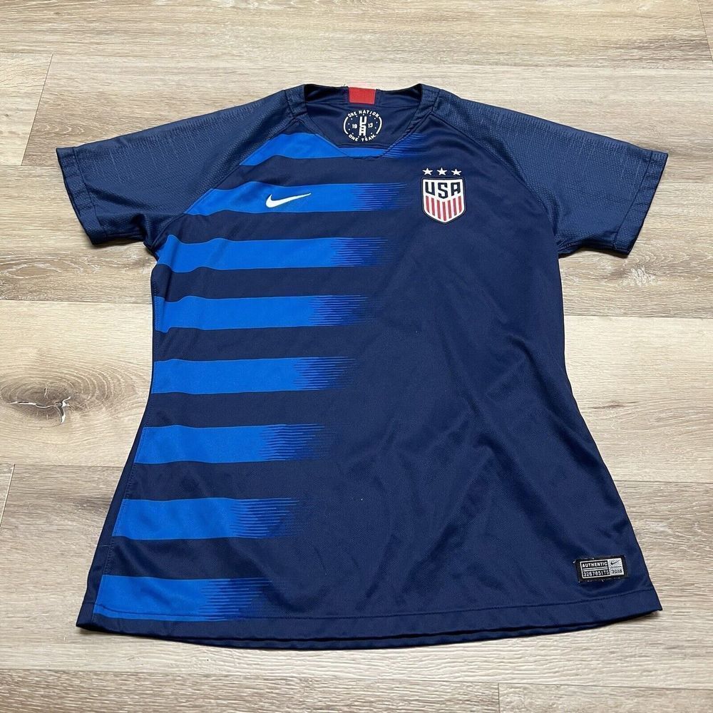 Nike Women's 2018/19 USA Away Stadium Jersey Navy 893960 410 Size L